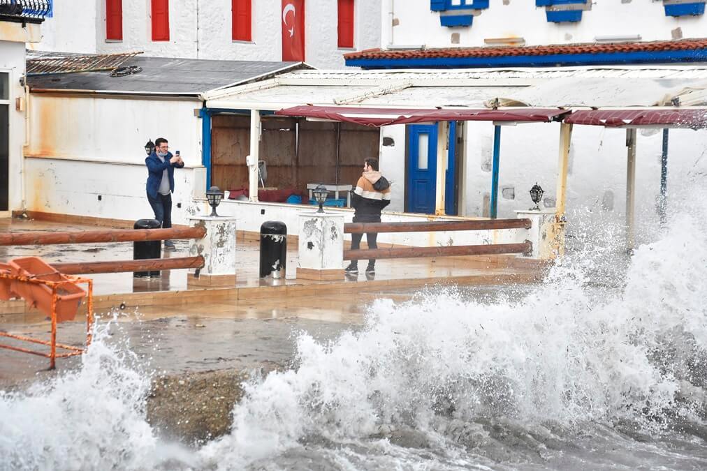 Bodrum'da kuvvetli rüzgar