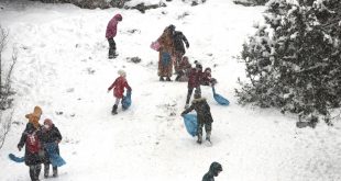 Denizli'de kar yağışı sonrası teleferikle çıkılan yaylaya ilgi arttı