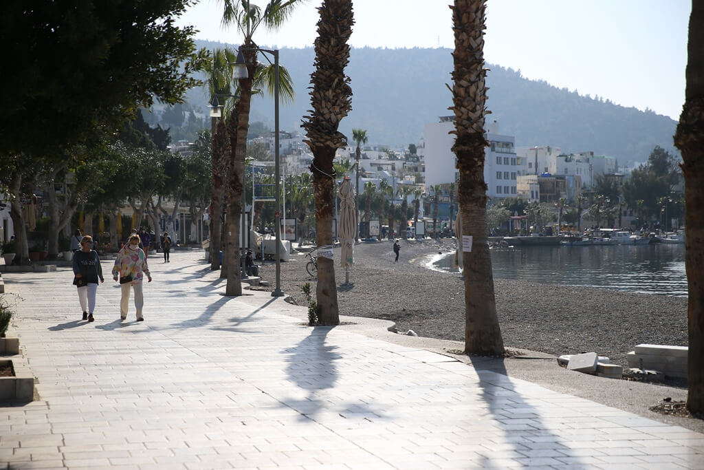 Bodrum'da yoğunluk yaşanan sahil ve caddelerde Covid-19 denetimleri artırıldı