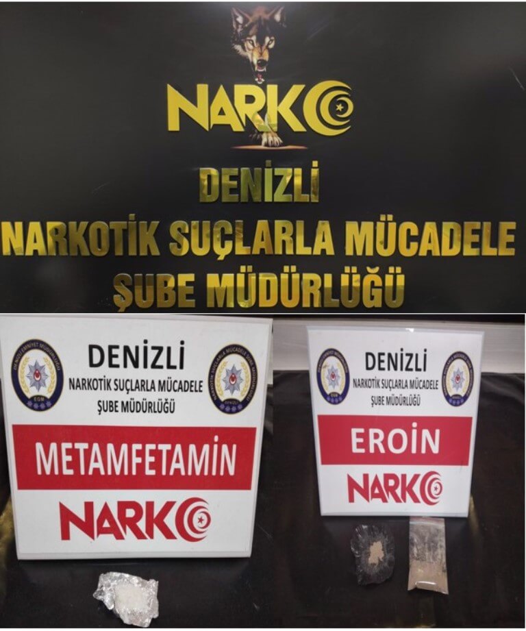 Denizli'de uyuşturucu operasyonunda otomobilde 7 bin 480 sentetik uyuşturucu ele geçirildi