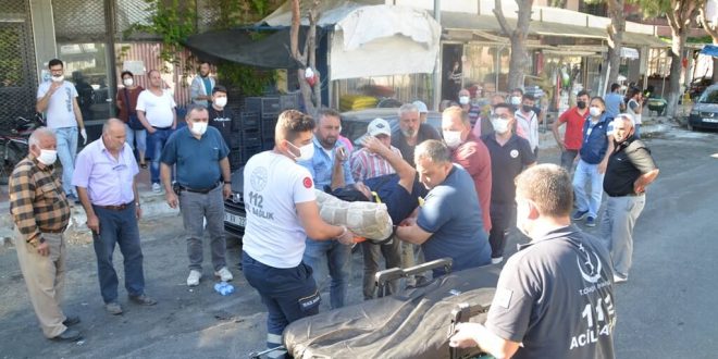 Söke'de traktöre bağlı tarım aletinin çarptığı yaya yaralandı