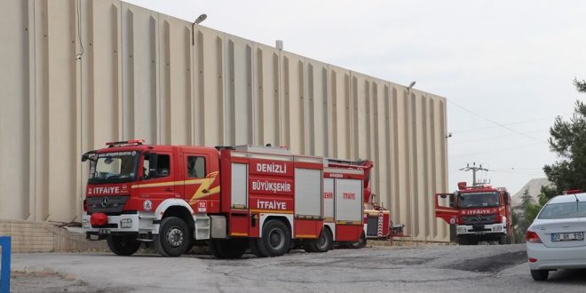 Denizli'de iplik fabrikasında yangın çıktı