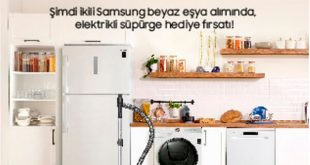 İkili Samsung beyaz eşya alımında, elektrikli süpürge hediye fırsatı!