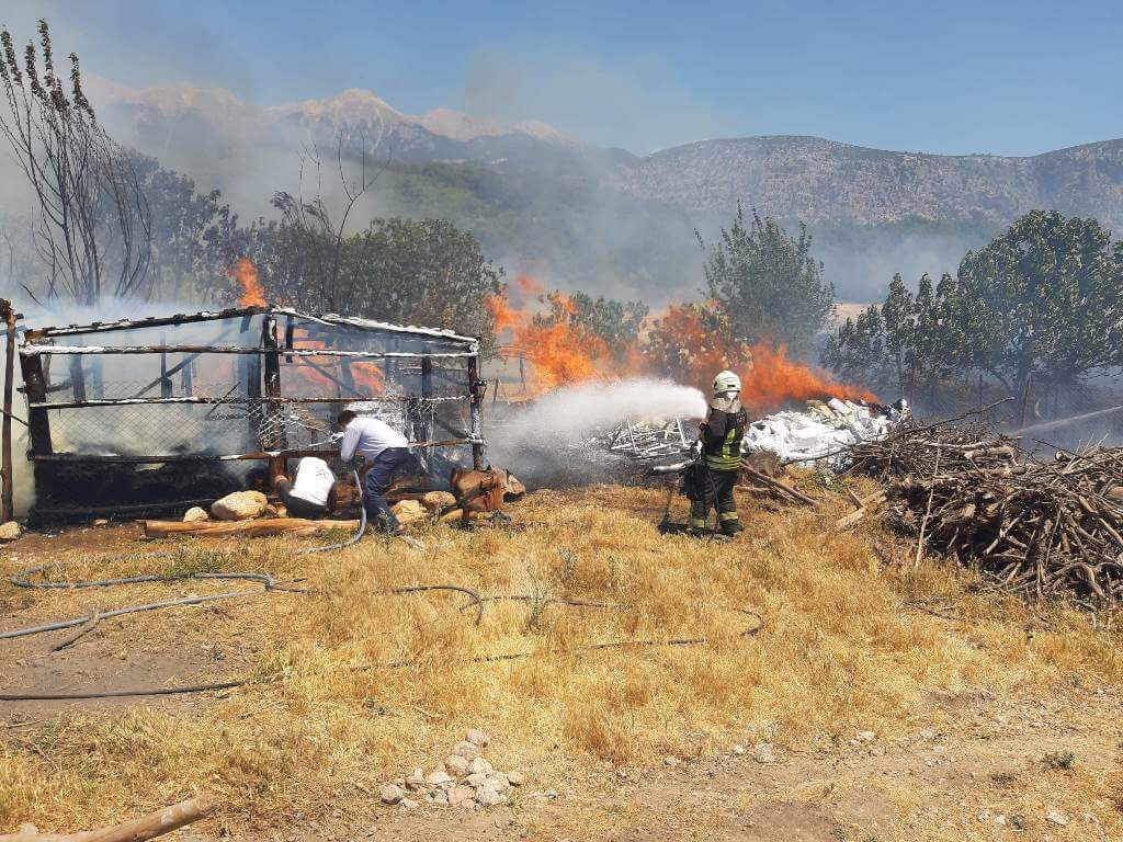 Muğla'da çıkan arazi, anız ve konteyner yangınları söndürüldü