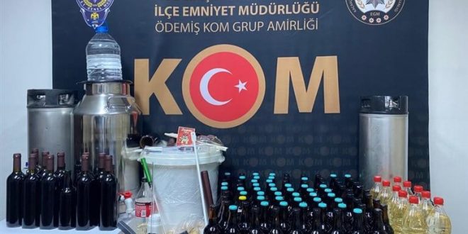 Sahte içki operasyonunda Ödemiş'te 1 kişi yakalandı