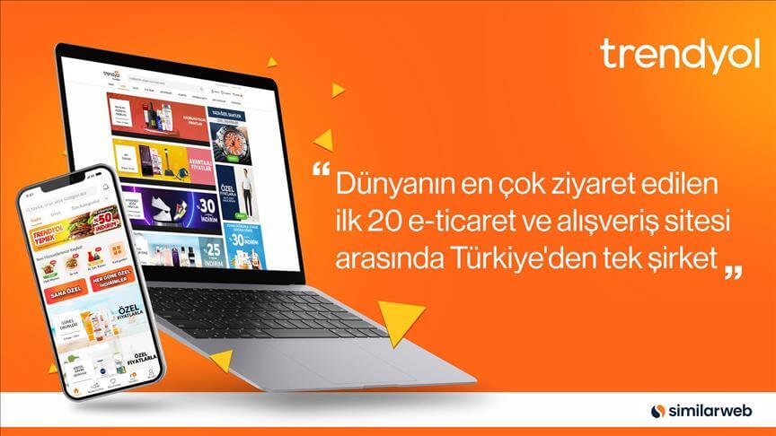 Trendyol, "Dünyanın en çok ziyaret edilen ilk 20"sinde Türkiye’den tek şirket oldu