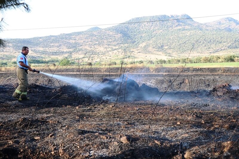 İzmir'in Dikili ilçesinde makilik alanda çıkan yangın söndürüldü