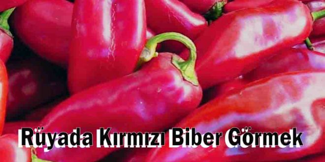 Rüyada Kırmızı Biber Görmek