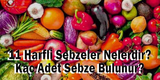 11 Harfli Sebzeler Nelerdir? Kaç Adet Sebze Bulunur?