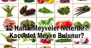 12 Harfli Meyveler Nelerdir? Kaç Adet Meyve Bulunur?