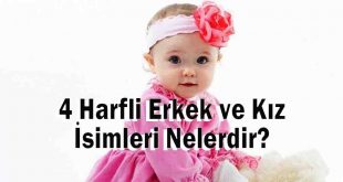 4 Harfli Erkek ve Kız İsimleri Nelerdir?