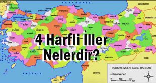 4 harfli İller nelerdir?