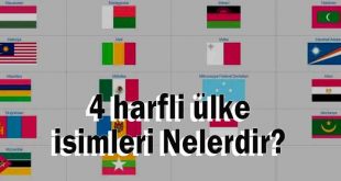 4 harfli ülke