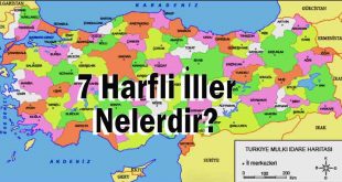 7 harfli İller nelerdir?