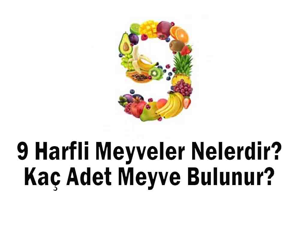 9 Harfli Meyveler Nelerdir? Kaç Adet Meyve Bulunur?