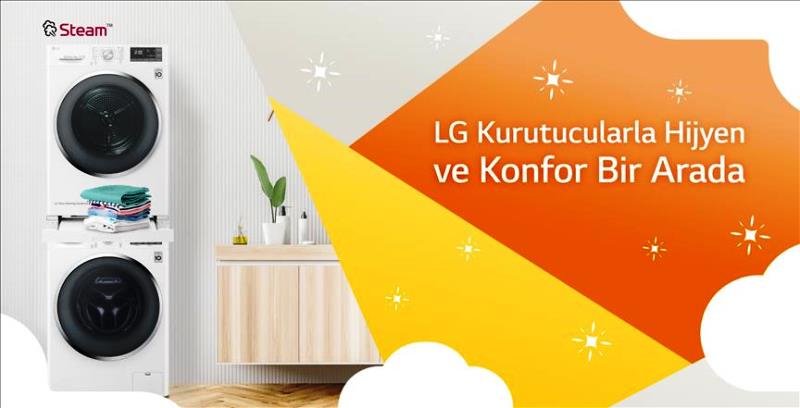 LG kurutucularda hijyen ve konfor bir arada sunuluyor