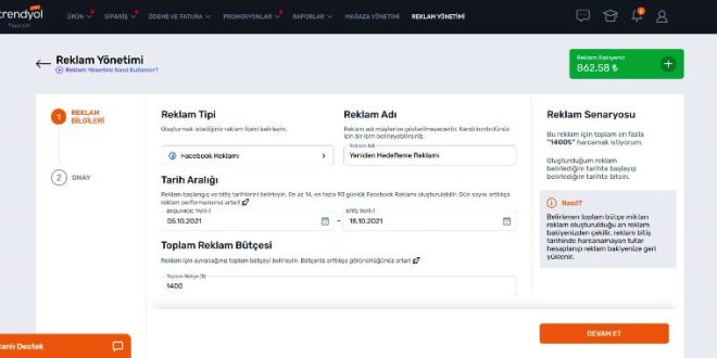 Trendyol satıcılarına tek adımda Facebook’ta reklam verme kolaylığı