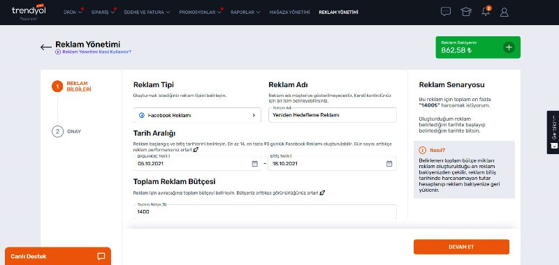 Trendyol satıcılarına tek adımda Facebook’ta reklam verme kolaylığı